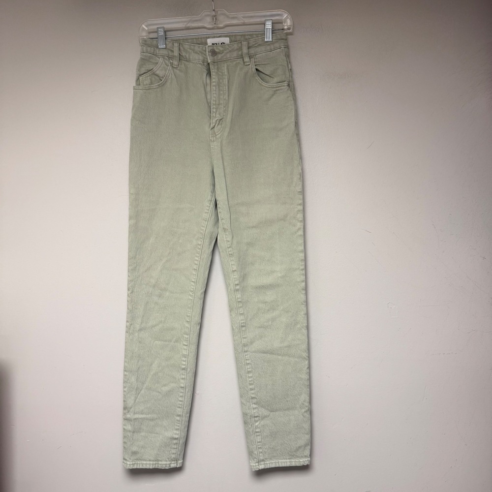 Rolla's Dusters Jeans Women 28 Sage Green Excellent High Rise Slim Tapered Leg